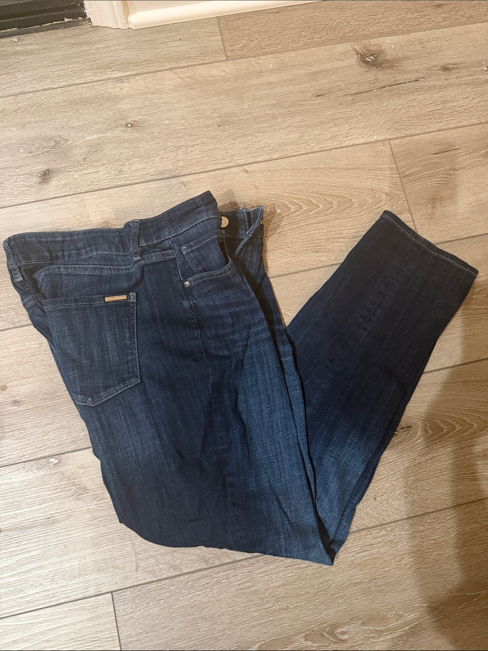 White House Black Market Girlfriend Jeans in Dark Blue